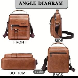 Weixier leather crossbody messenger bag, Unisex NWT